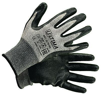 Перчатки из высокополимеризированного волокна с нитриловым покрытием ULTIMA 910N р. 9 L