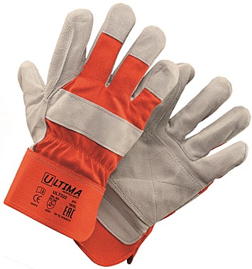 Перчатки спилковые комбинированные с полиэфирным утеплением ULTIMA 222W р.10 XL