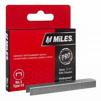 Скобы для степлера, тип 53 PRO 8мм (1000шт) Miles