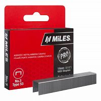 Скобы для степлера, тип 53 PRO 14мм (1000шт) Miles