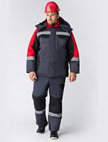 Костюм ФАВОРИТ-МЕГА IMP ЗИМА П/К р.64-66/170-176 серый/красный/чёрный