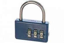 Замок навесной FIT67181 кодовый (сталь, 3-х цифр, защелкивающ. дужка)